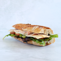 Ham and veggie sandwich