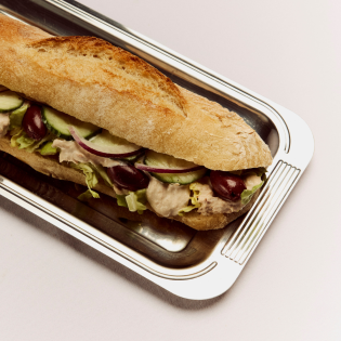 Ham and veggie sandwich