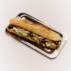 Ham and veggie sandwich